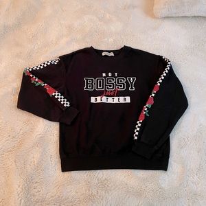 Wound Up “Not Bossy” Crewneck
